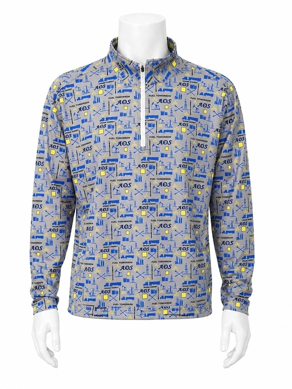 Fore Fathers AOS Spark Energy Fuel Tomorrow Men's Performance Quarter Zip Sz L